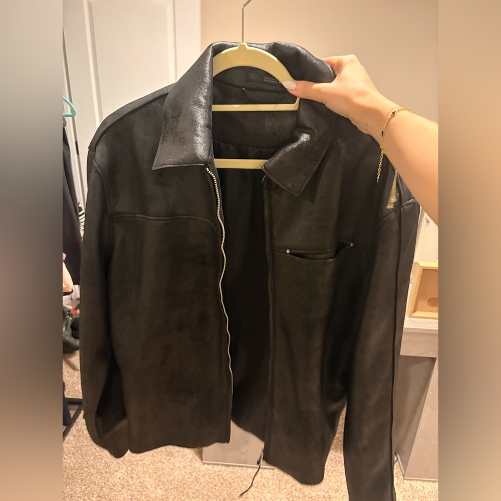 Zara Black Textured Jacket